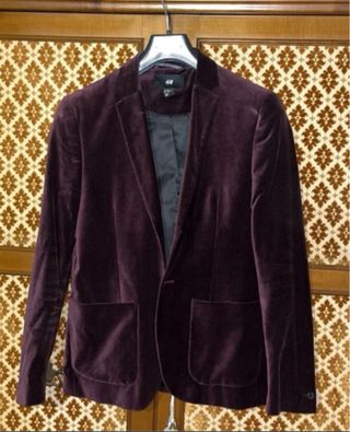 set 2 Giacche velluto verde scuro e borgogna