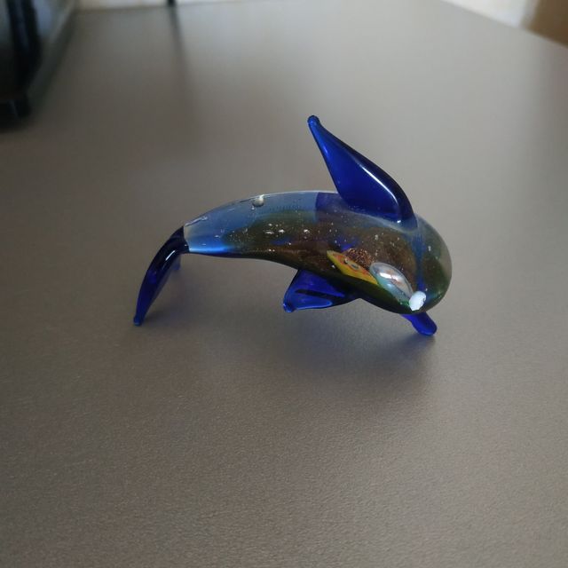 Delfino vetro blu mare