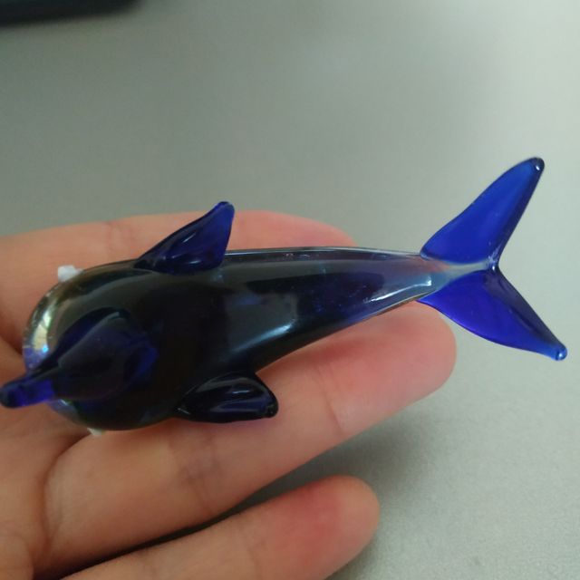 Delfino vetro blu mare