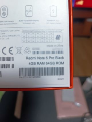 Móvil Redmi note 6 pro