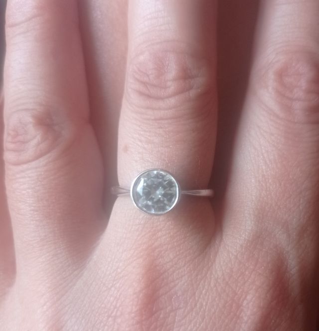 Solitario plata con circonita Viceroy