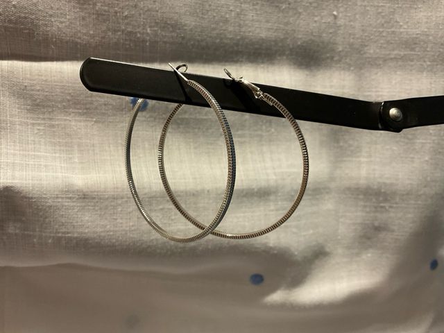 Pendientes aros grandes plateados