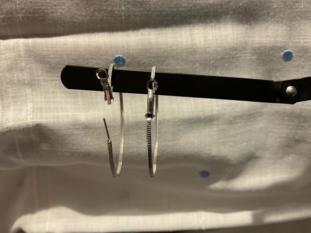 Pendientes aros grandes plateados