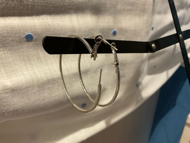 Pendientes aros grandes plateados