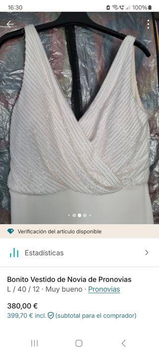 Vestido de novia de pronovias 