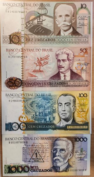 Brasile 10/50/100/1000 Cruzados
