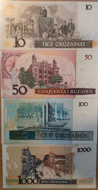 Brasile 10/50/100/1000 Cruzados