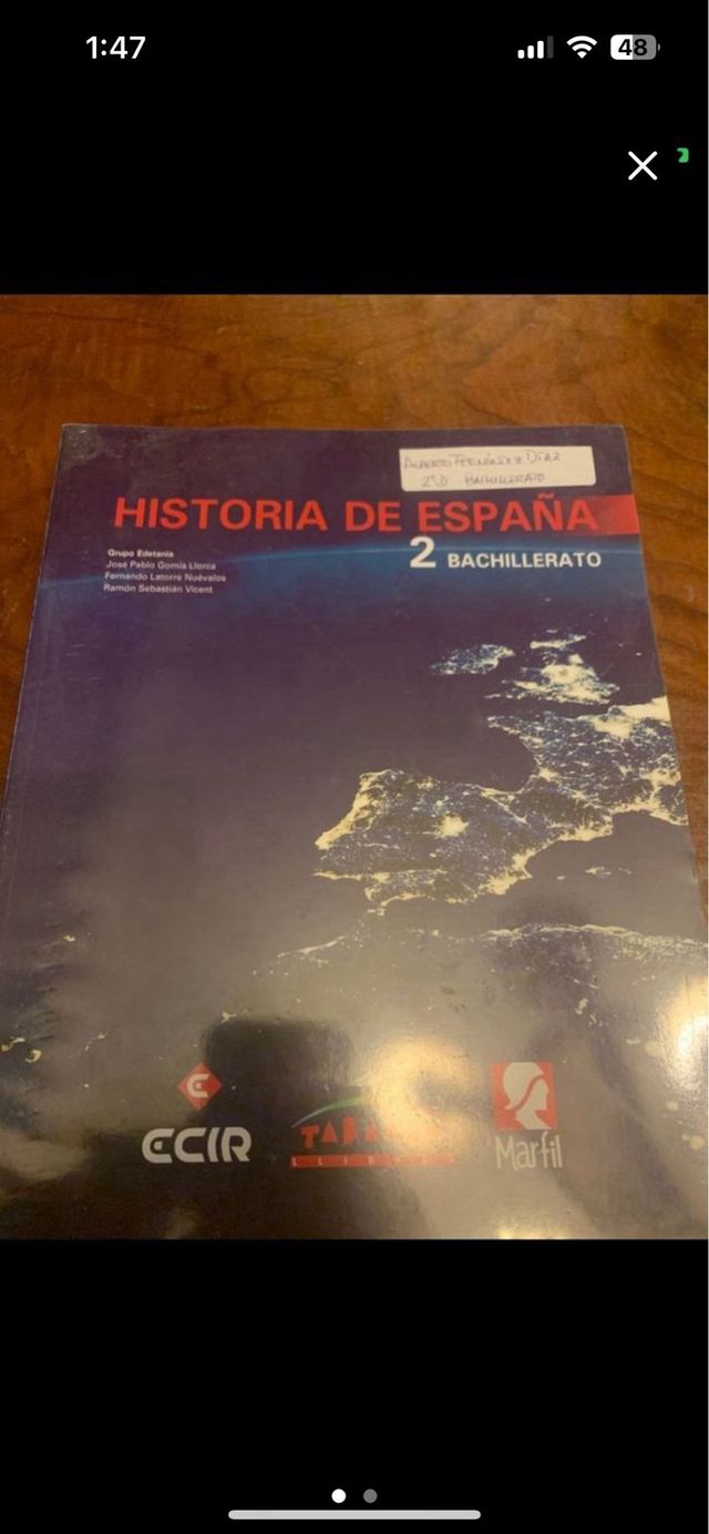 Libro historia de España segundo de bachillerato