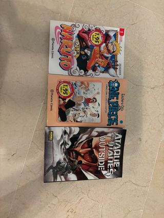 ataque a los titanes outside,one piece y naruto