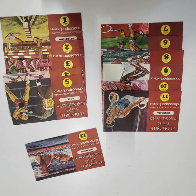 12 álbumes Cromos Deporte Nestlé coleccionismo