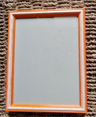 Portafoto legno beige-arancio
