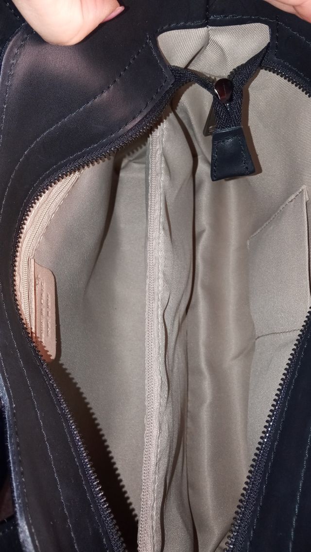 Bolso de piel, negro