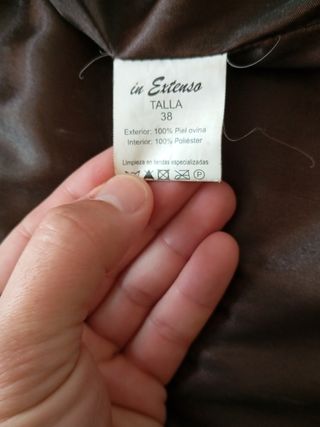 Cazadora mujer talla 38 piel ovina