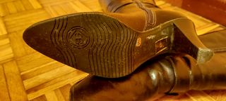 Botas altas piel marron