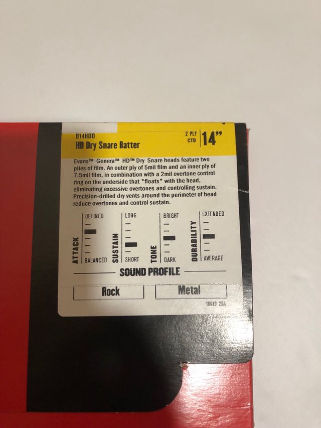 Parche evans 14 HD dry 