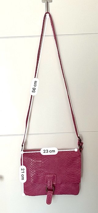 Bolso cuero de serpiente rosa