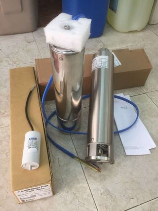 Kit bomba pozo 0.75 CV montada cable