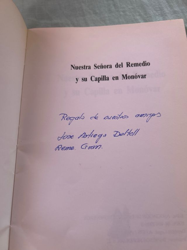 Libro, NUESTRA SEÑORA DEL REMEDIO Y SU CAPILLA