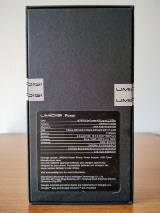 Smartphone Android 4G LTE Umidigi Power con Cover