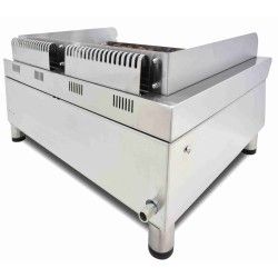 Parrilla vasca a gas 70 cm con piedra volcánica