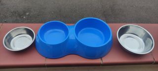 Comedero/bebedero doble para perros/gatos