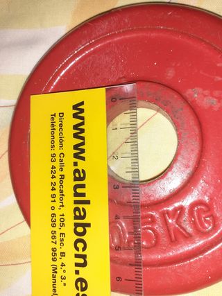 2 discos para pesas de 0,5 kilos
