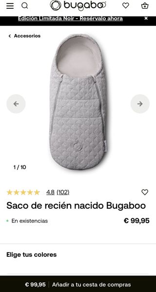 Saco recien nacido bugaboo