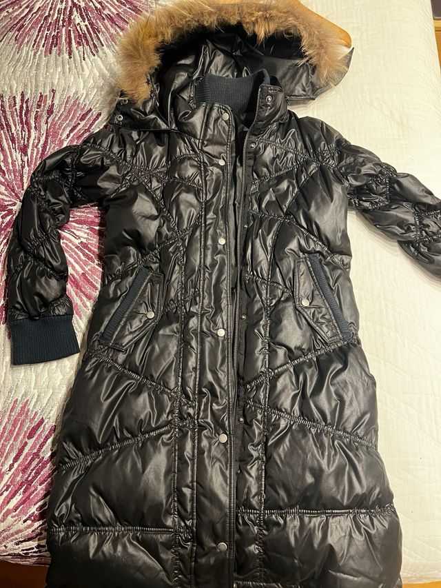 Abrigos Naf Naf Negro Mujer Abrigo Negro Plumón Naf Naf Mujer