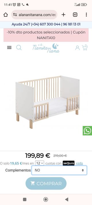 Cuna 3 en 1 modelo umami