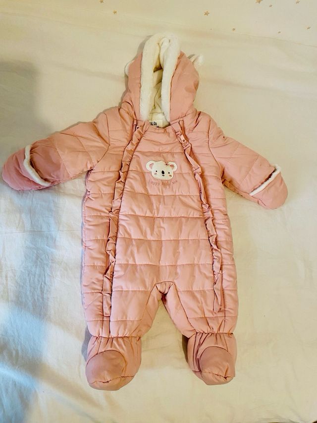 Abrigo con forro polar bebé 0-3 meses