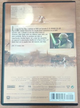 DVD PELÍCULA STAR WARS II EL ATAQUE DE LOS CLONES