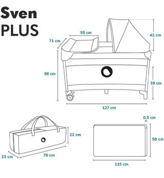 Cuna viaje Lionelo Sven Plus