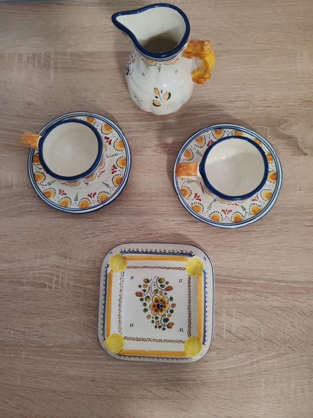 Juego de cerámica de Talavera