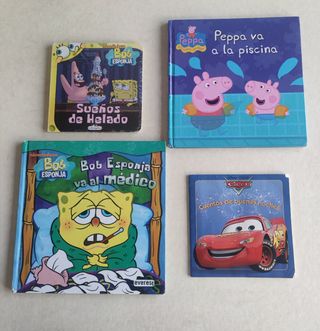 4 libros cuentos Bob Esponja 