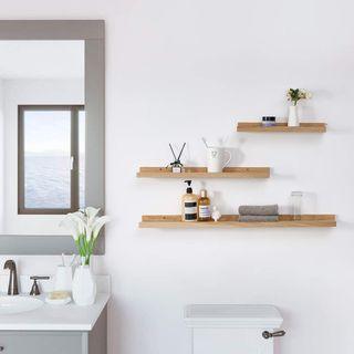 Estante flotante de roble 90*10cm