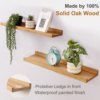 Estante flotante de roble 90*10cm