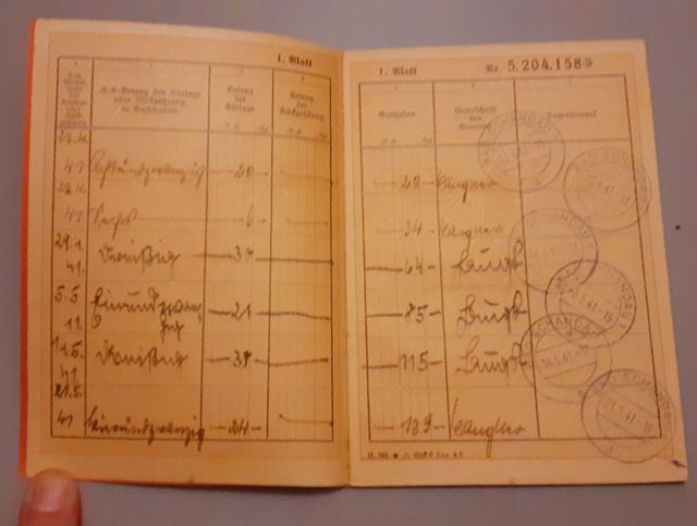 TERZO REICH LIBRETTO POSTALE 