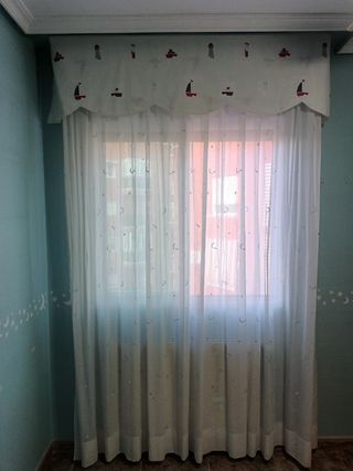 Conjunto cortinas+edredón