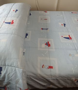 Conjunto cortinas+edredón