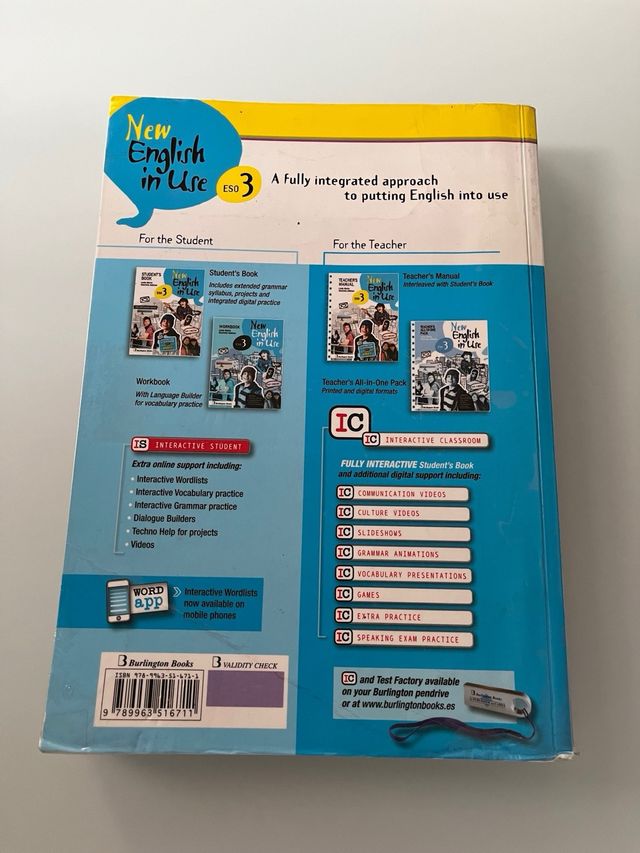 Libro texto ingles New English in Use 3 ESO