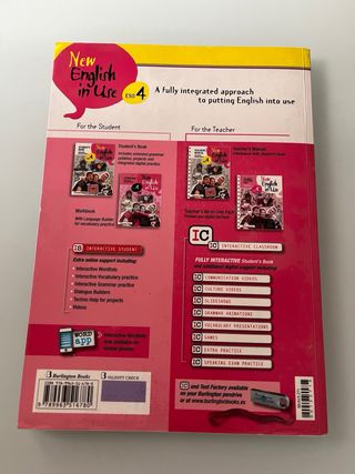 Libro texto ingles New English in Use 4 ESO