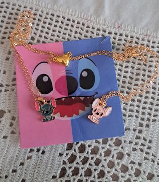 Dúo de 2 cadenas y 2 colgantes