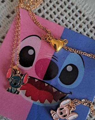 Dúo de 2 cadenas y 2 colgantes