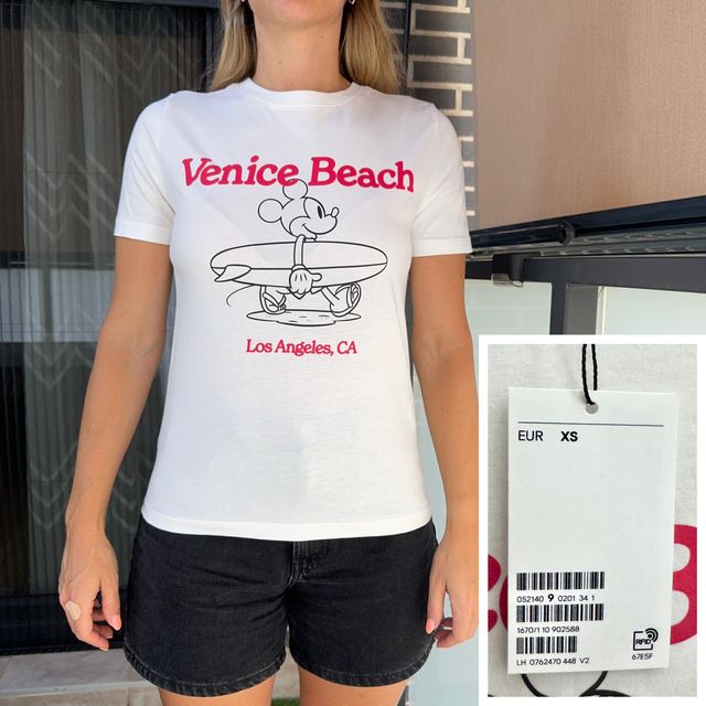 Camiseta manga corta Mickey Venice Beach NUEVA