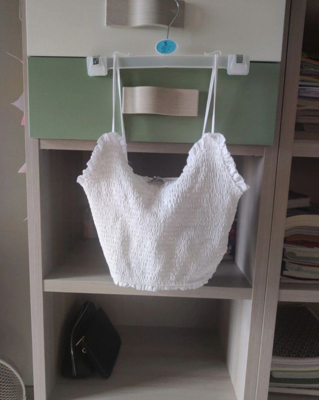 top a bretelle bianco di Candida