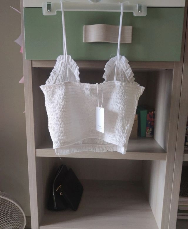 top a bretelle bianco di Candida