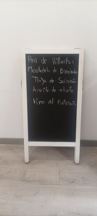 Pizarra caballete bar