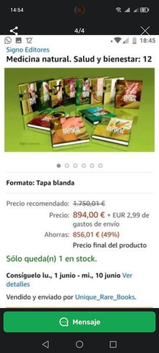 Libros 12 unidades. Medicina natural