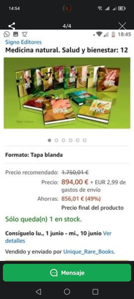 Libros 12 unidades. Medicina natural