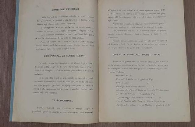 WW1 LA GUERRA E LA SCUOLA 